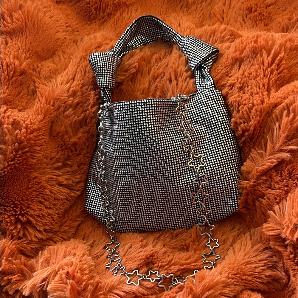 Free People Silver studded handbag with star strap